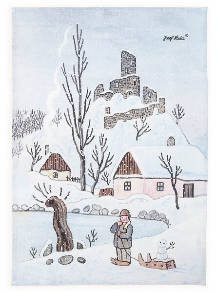 Matějovský utěrky JOSEF BÍLÁ ZIMA, bílá, 2 kusy 50x70cm
