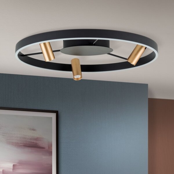 Orion DL 7-686/3-LED Stmívatelné strop. svítidlo BERLIN LED/50W/230V černá/zlatá