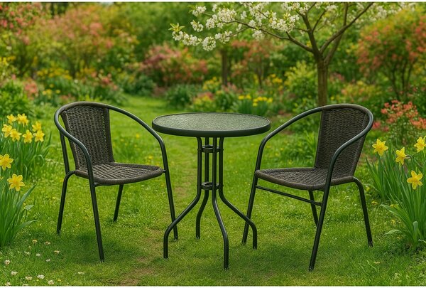 Zahradní balkonový bistro set NINA 3dílný