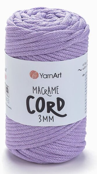 Pletací / háčkovací příze YarnArt MACRAME CORD 3mm 765 světle fialová 250g/85m