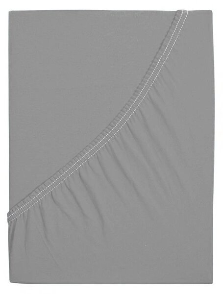 Jersey prostěradlo do dětské postýlky šedé 70 x 140 cm