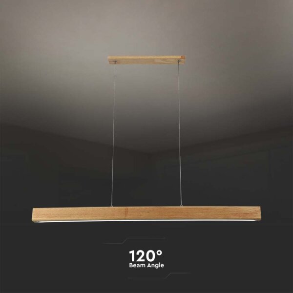 LED Lustr na lanku LED/12W/230V 4000K hnědá