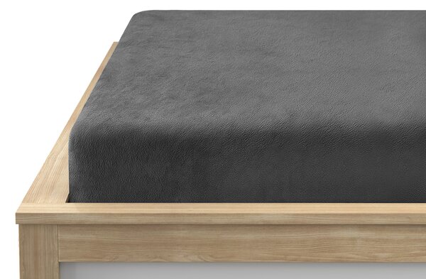 Prostěradlo mikroplyš SOFT 90x200 cm tmavě šedé