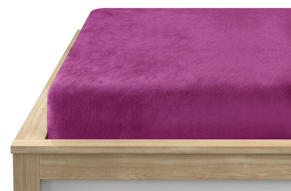 Prostěradlo mikroplyš 90x200 cm purpurové