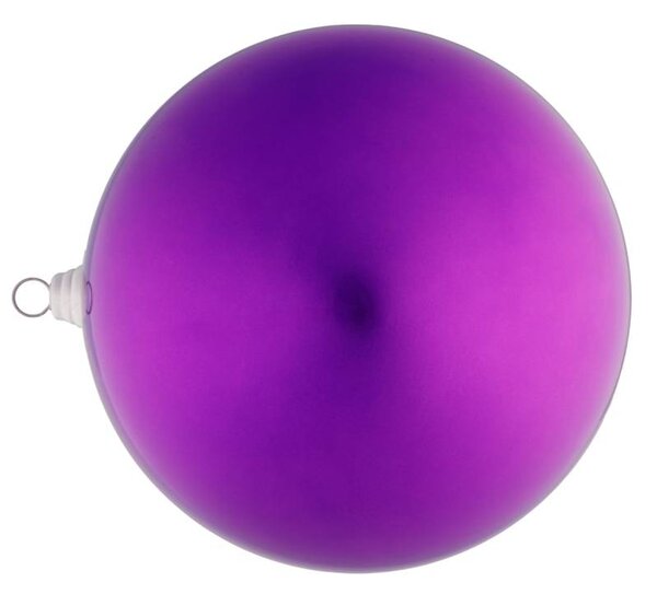 DECOLED Velká vánoční ozdoba 30 cm plastová koule fialová lesklá