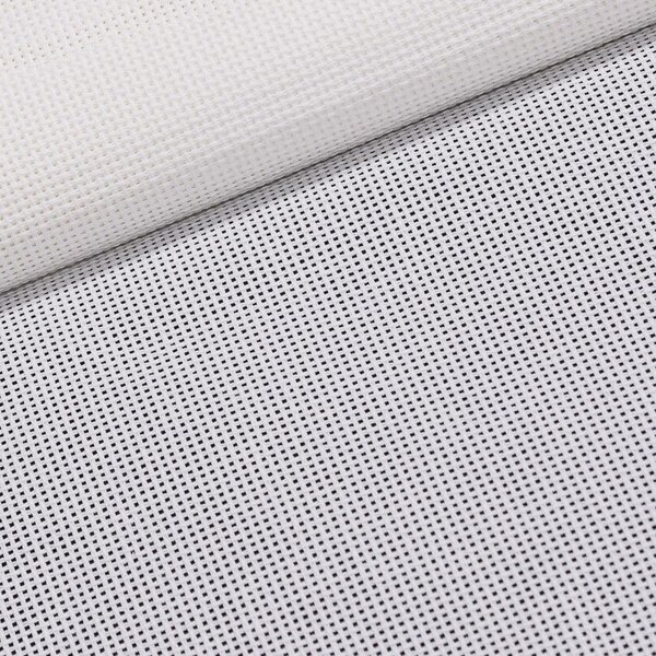 Vyšívací látka KANAVA 5 jednobarevná bílá, š.140cm (látka v metráži)