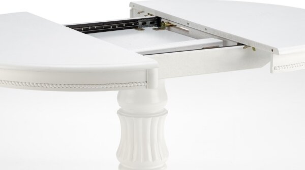 Rozkládací jídelní stůl WILLIAM 90/124 cm bílá