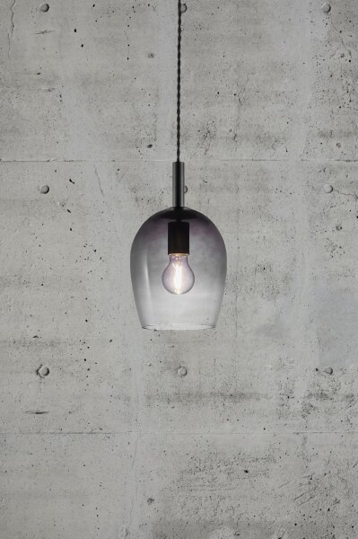 Nordlux - Lustr na lanku UMA 1xE27/40W/230V pr. 18 cm černá/kouřová