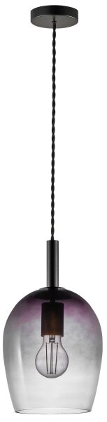 Nordlux - Lustr na lanku UMA 1xE27/40W/230V pr. 18 cm černá/kouřová