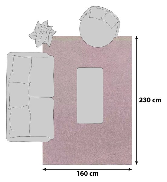 KOBEREC S VYSOKÝM VLASEM, 160/230 cm růžová Novel - Online Only koberce & rohožky, Online Only