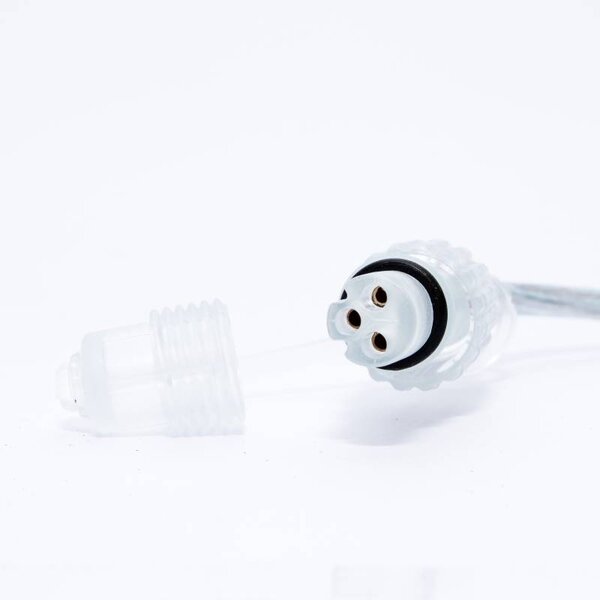 DECOLED LED tekoucí světlo, 6 m, ledově bílá, 96 diod, čirý kabel IP44, 24V