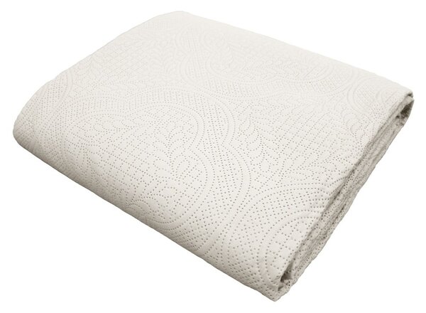 Krémový set přehozu a povlaku na polštář z mikrovlákna 240x260 cm Romane – douceur d'intérieur