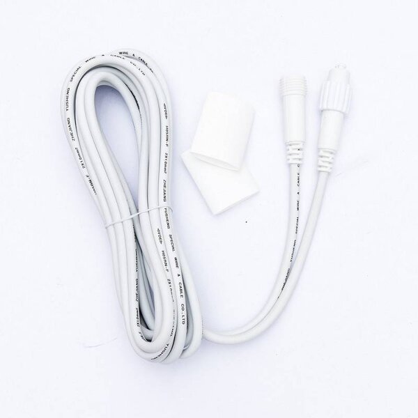 DECOLED LED světelná sada na dům, 9+1 zdarma, teple bílá s Flash, bílý kabel, Easy Fix, IP67