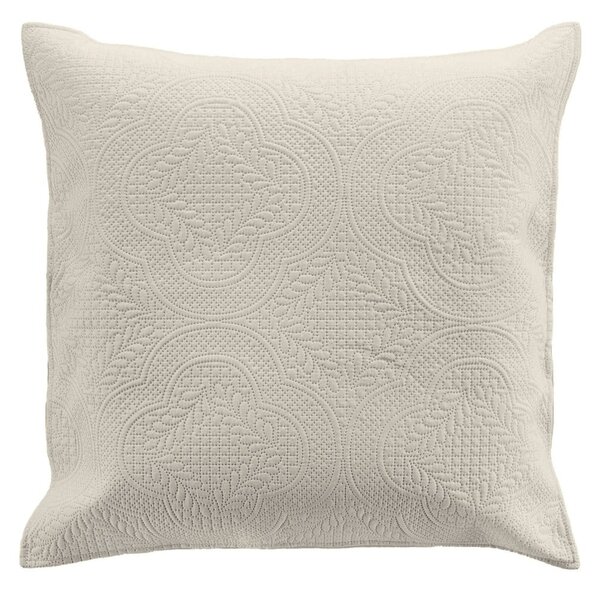 Krémový set přehozu a povlaku na polštář z mikrovlákna 240x260 cm Romane – douceur d'intérieur