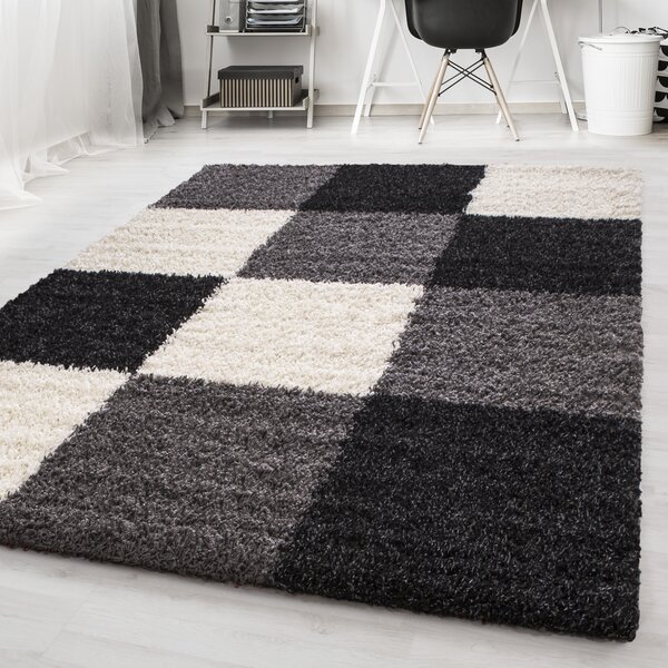 Kusový koberec Life Shaggy 1501 black 80x150 cm