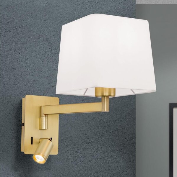 Orion WA 2-1469/1- LED Nástěnná lampa CARLTON 1xE27/40W/230V + LED/3W bílá/zlatá
