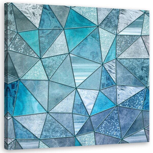 Obraz na plátně Modrý geometrický vzor - Andrea Haase Rozměry: 30 x 30 cm