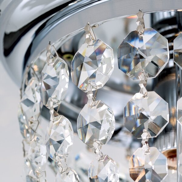 Orion DLU 1840/26-Křišťálové str. svítidlo PLAFOND 1xE27/40W/230V pr.26 cm chrom