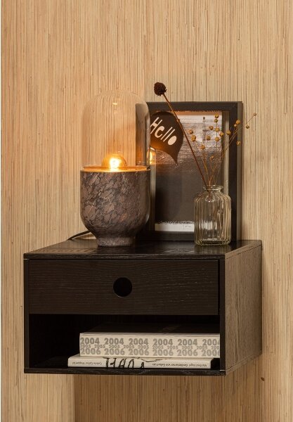 Stolní lampa ASEL 1xE27/25W/230V mramor šedá/hnědá