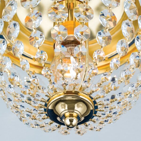 Orion DLU 1840/26-Křišťálové str. svítidlo PLAFOND 1xE27/40W/230V pr.26 cm zlatá