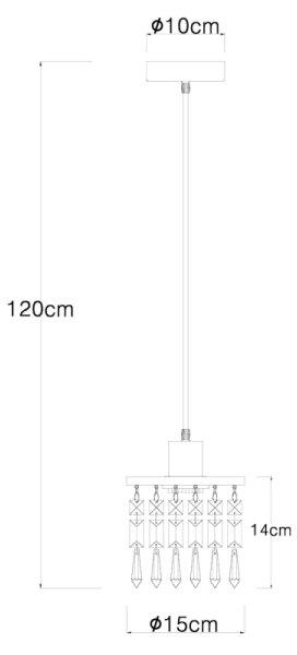 Globo 15533H - Lustr na lanku COMMA 1xE27/40W/230V