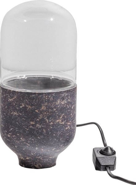 Stolní lampa ASEL 1xE27/25W/230V mramor šedá/hnědá
