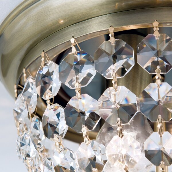 Orion DLU 1840/35-Křišťálové str. svítidlo PLAFOND 3xE27/40W/230V pr.35 cm bronz