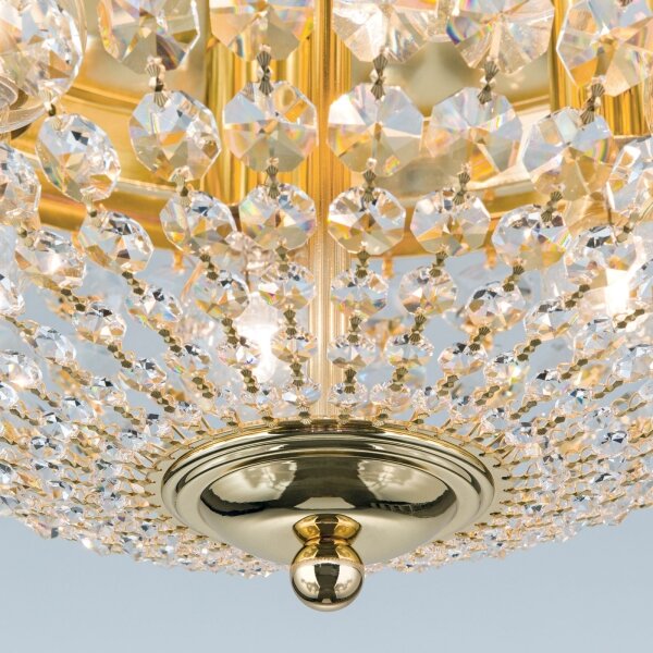 Orion DLU 1840/47-Křišťálové str. svítidlo PLAFOND 6xE27/40W/230V pr.47 cm zlatá