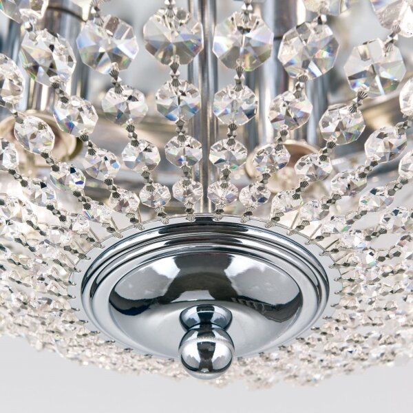 Orion DLU 1840/47-Křišťálové str. svítidlo PLAFOND 6xE27/40W/230V pr.47 cm chrom