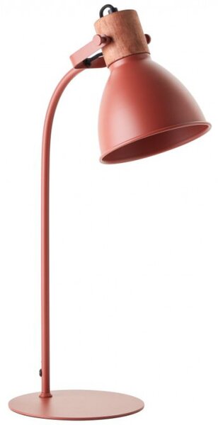 Brilliant 94555/01 Stolní lampa ERENA červená + dřevo