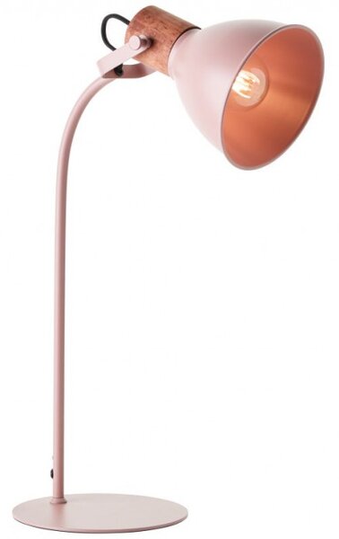 Brilliant 94555/04 Stolní lampa ERENA růžová + dřevo