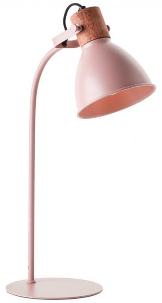 Brilliant 94555/04 Stolní lampa ERENA růžová + dřevo