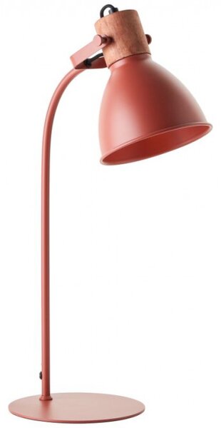 Brilliant 94555/01 Stolní lampa ERENA červená + dřevo