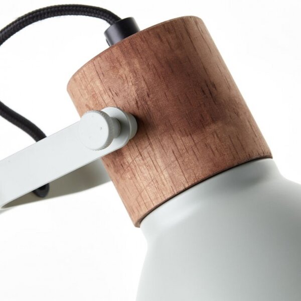 Brilliant 94555/63 Stolní lampa ERENA zelená + dřevo