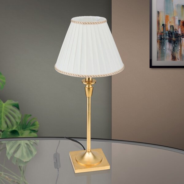 Orion LA 4-1049/1 - Stolní lampa FONSA 1xE27/60W/230V bílá/zlatá