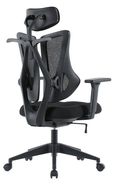 Kancelářská ergonomická židle MORA — síť / látka, černá