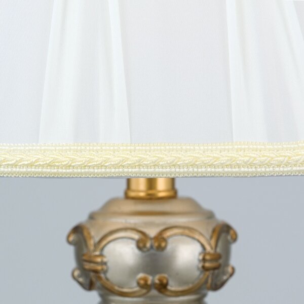 Orion Stl 12-1097/1 - Stojací lampa TIZIA 1xE27/60W/230V bílá/zlatá/patina