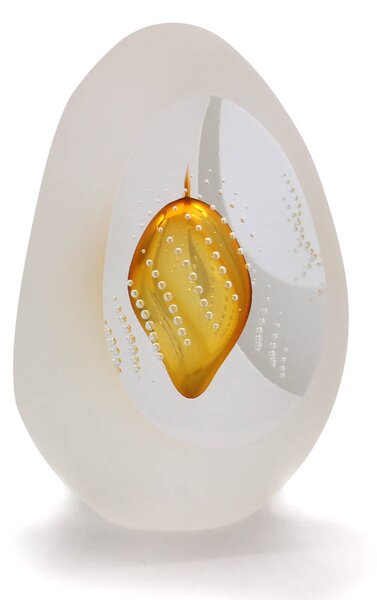 Artcristal Bohemia Broušené těžítko trojbrus - dekor 05 Barva: Zlatý topaz, Výška: 7 cm