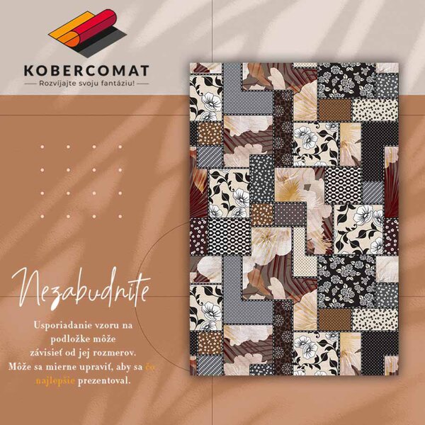Vinylový koberec pro domácnost Květinová koláž