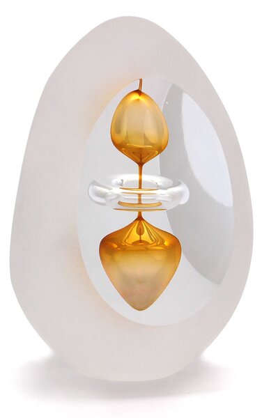 Artcristal Bohemia Broušené těžítko trojbrus - dekor 08 Barva: Zlatý topaz, Výška: 7 cm