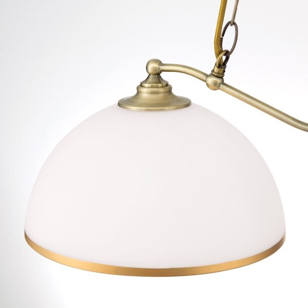 Orion HL 6-1810/2 - Lustr na řetězu OLD LAMP 2xE27/40W/230V bílá/mosaz