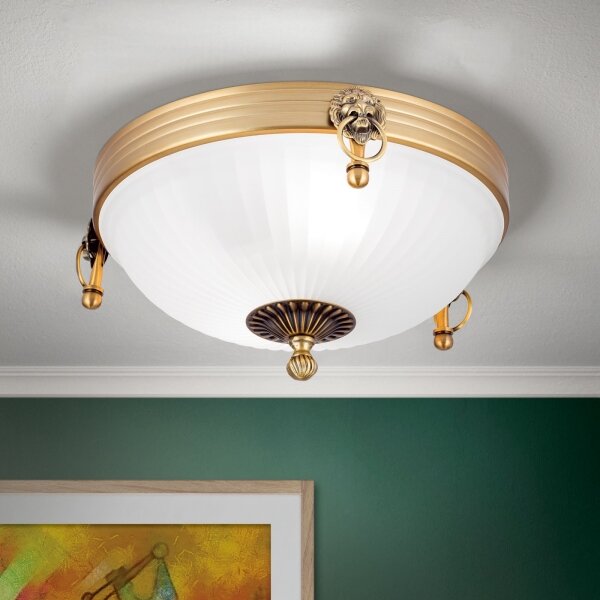 Orion DL 7-522/31 - Stropní svítidlo ROCCA 2xE27/60W/230V pr. 31 cm bronz/bílá