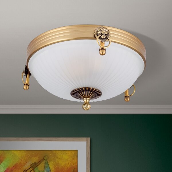 Orion DL 7-522/31 - Stropní svítidlo ROCCA 2xE27/60W/230V pr. 31 cm bronz/bílá