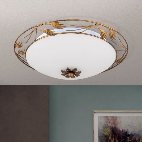 Orion DL 7-509/50 - Stropní svítidlo FLEUR 3xE27/60W/230V pr. 50 cm bronz