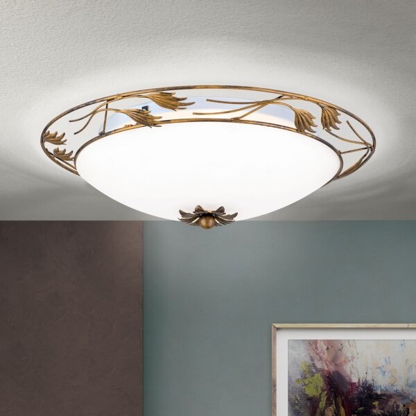 Orion DL 7-509/50 - Stropní svítidlo FLEUR 3xE27/60W/230V pr. 50 cm bronz