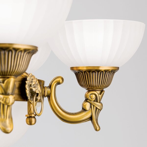 Orion LU 1689/6+3 - Lustr na řetězu ROCCA 9xE27/60W/230V pr. 75 cm bronz/bílá