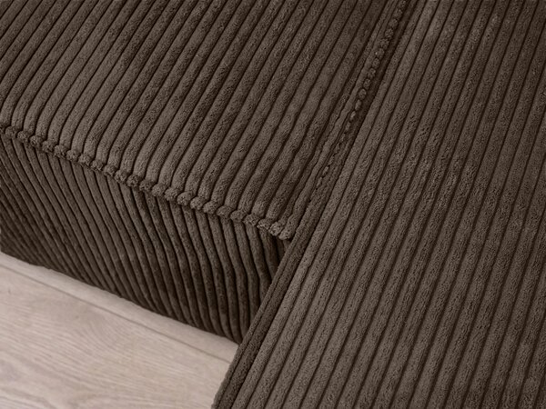 Tmavě hnědá sedací souprava do U SMART COSARO 295x140 cm
