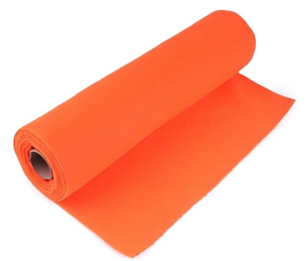 Stoklasa Filc / plsť 730123/04 jednobarevný, oranžový, š. 41cm, 215g/m2, tloušťka 1-1,4mm (látka v metráži)