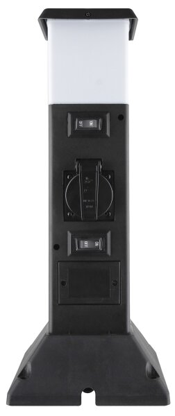 Solight PG05 - Venkovní lampa se 2 zásuvkami 1xE14/15W/230V IP44 černá