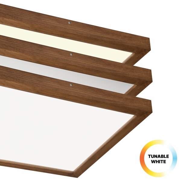 Brilagi-LED Stmívatelné svítidlo WOODY FRAME LED/50W/230V dub 60x60 cm IP44 + DO